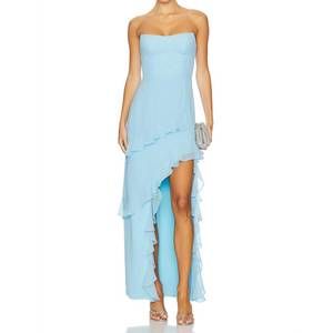 chinese dress ladies Amanda Uprichard Magnolia Silk Asymmetrical Long Dress main image 0